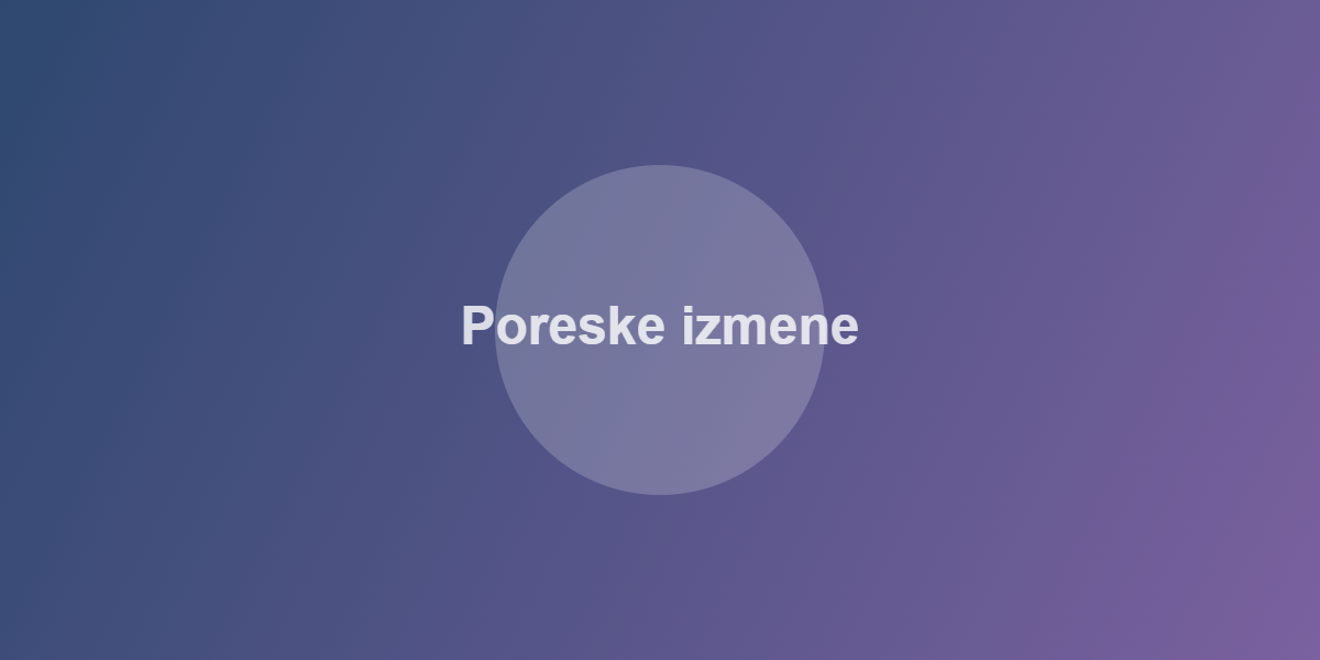 Poreske izmene 2024